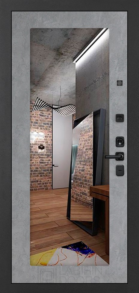 Зеркало ФЛЗ-603 Бетон серый (светлый) 16 мм